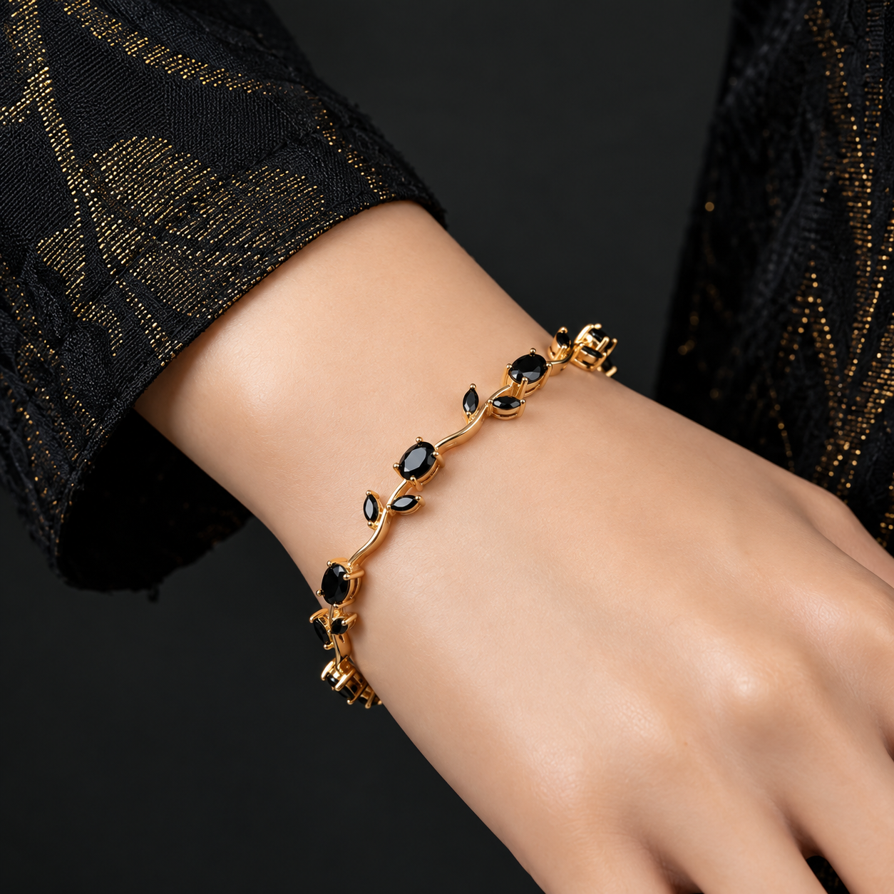 Kasha Wren black and gold bracelet